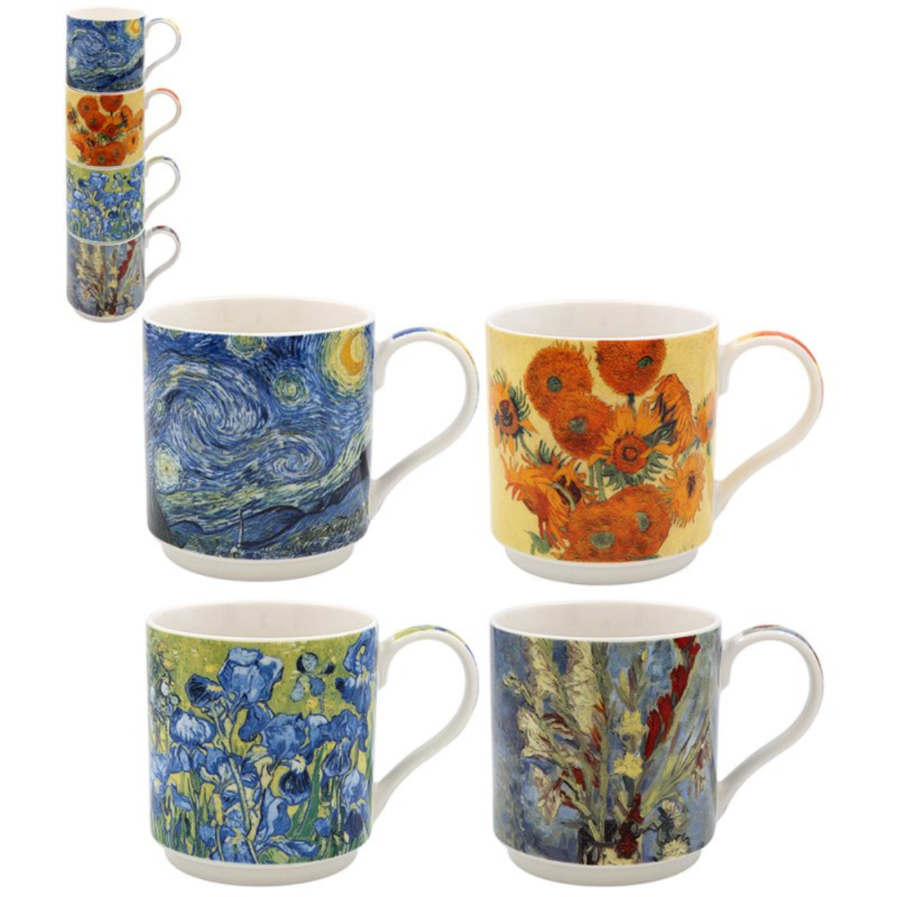 Vincent van Gogh Stacking Mugs Set of 4