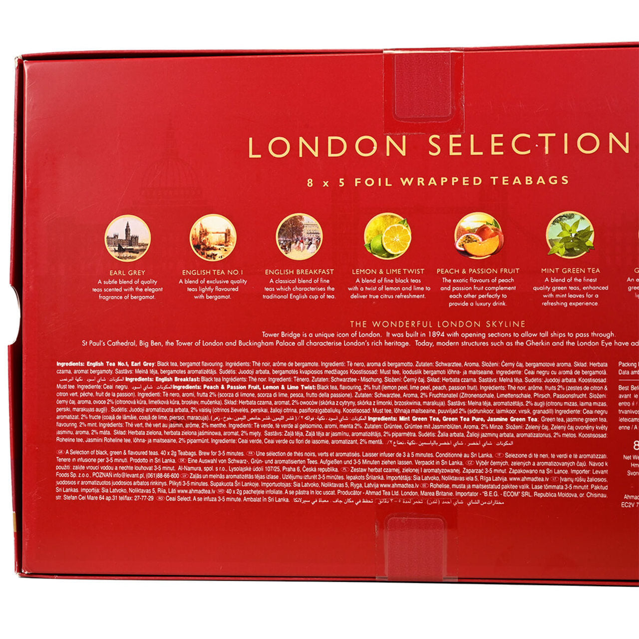 Ahmad Tea London Selection - 40ct Assorted Tea Bags