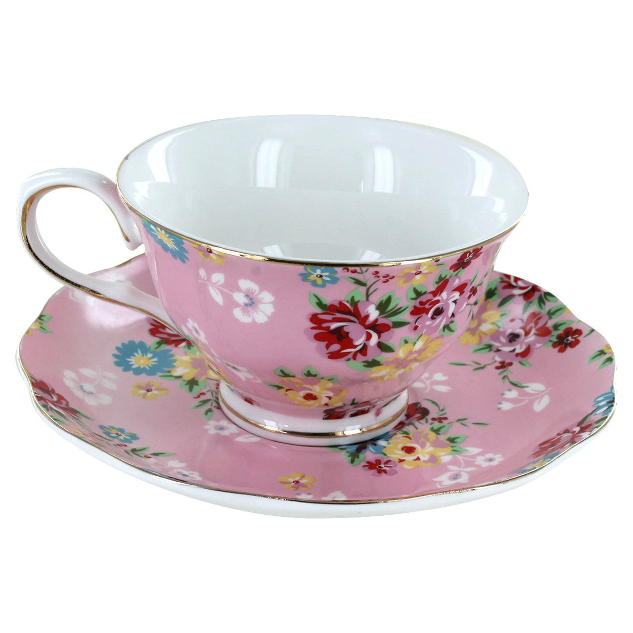 Shabby Rose Pink Porcelain Tea Set