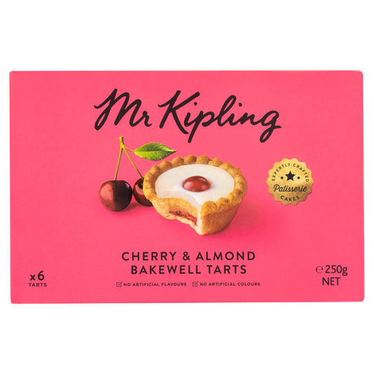 Mr Kipling Cakes - Cherry Bakewells - 6 Pack - 5.29oz (150g)